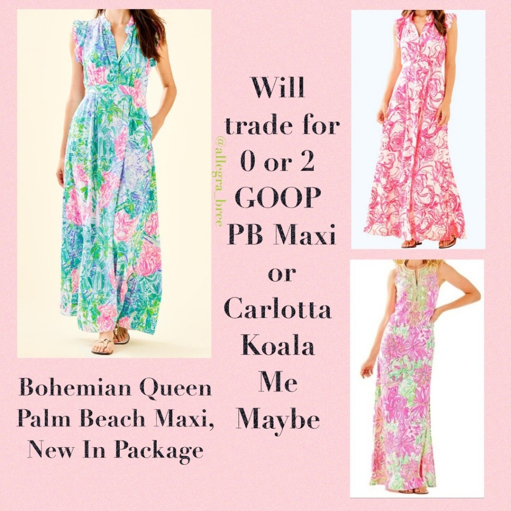 Lilly Pulitzer Bohemian Queen Palm Beach Maxi Dres